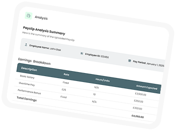 Payslip Analysis Summary